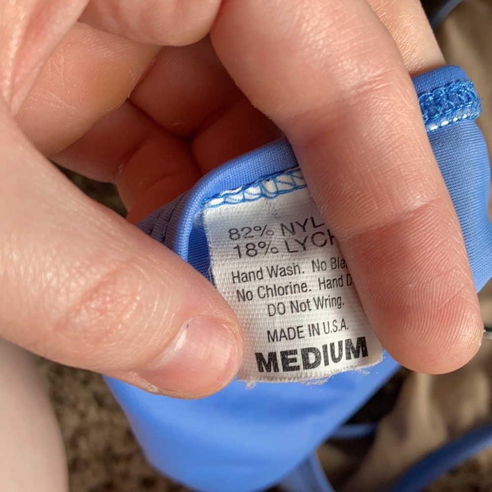 Blue one piece swimsuit - Picture 2 of 3